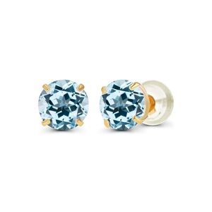 10k solid gold natural earrings